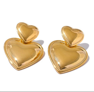 Double Heart Earrings