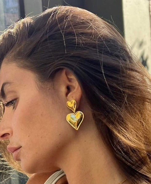 Double Heart Earrings