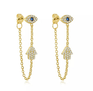 Sun Dangling Eye Earring
