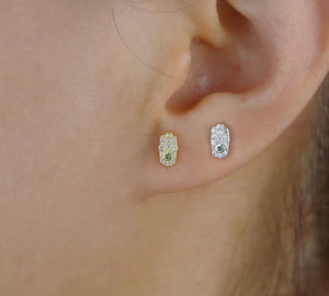 Hamsa Stud Earrings Sterling Silver