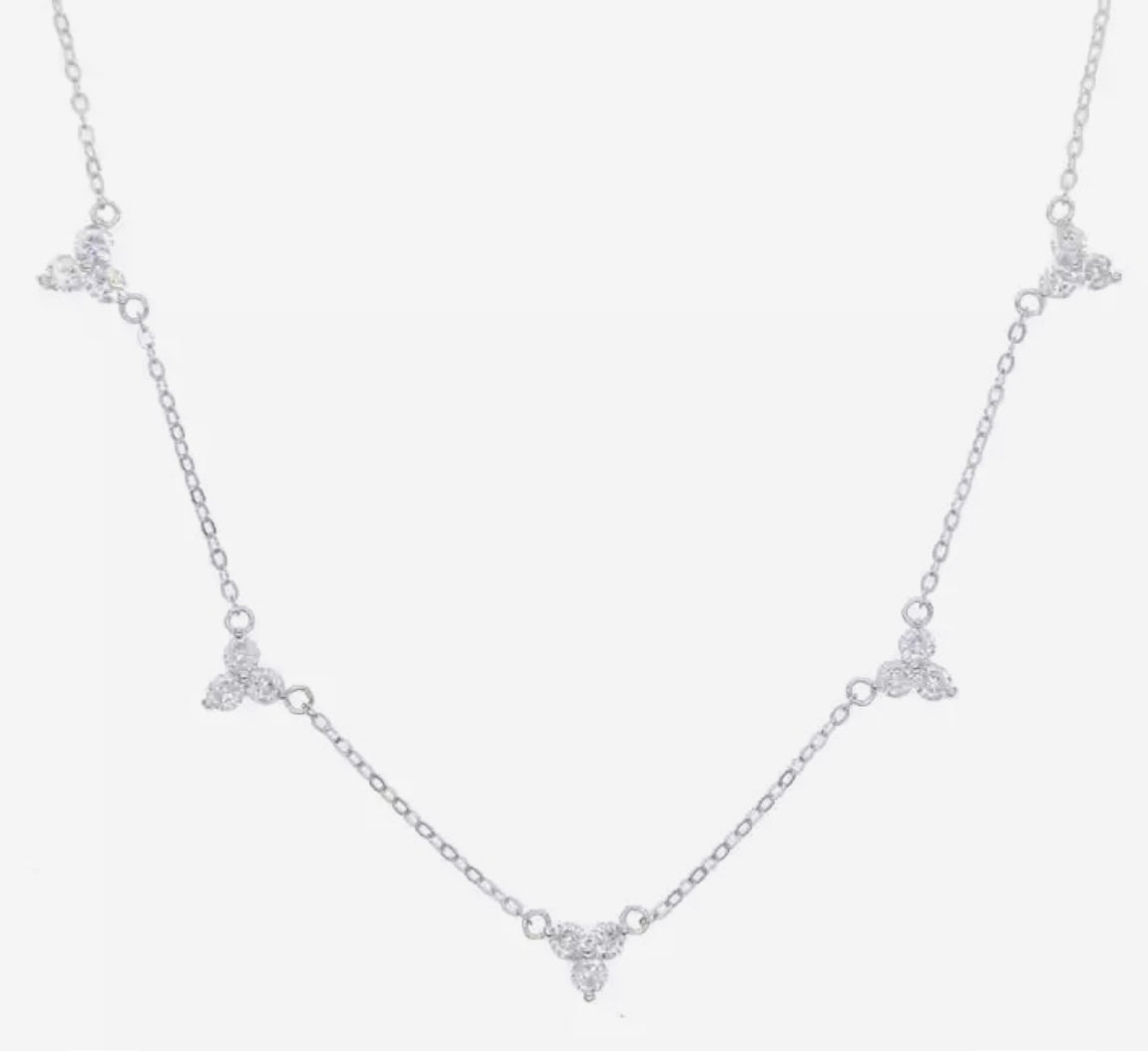 Ella mini diamond triangle necklace