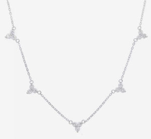 Ella mini diamond triangle necklace