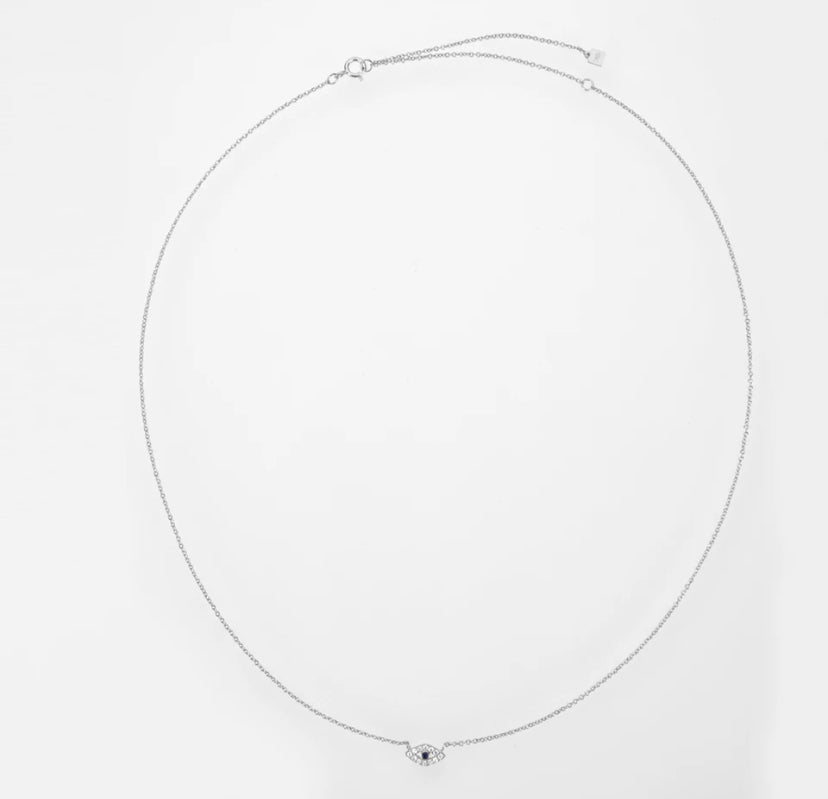 Small- Mini Eye Necklace Sterling Silver