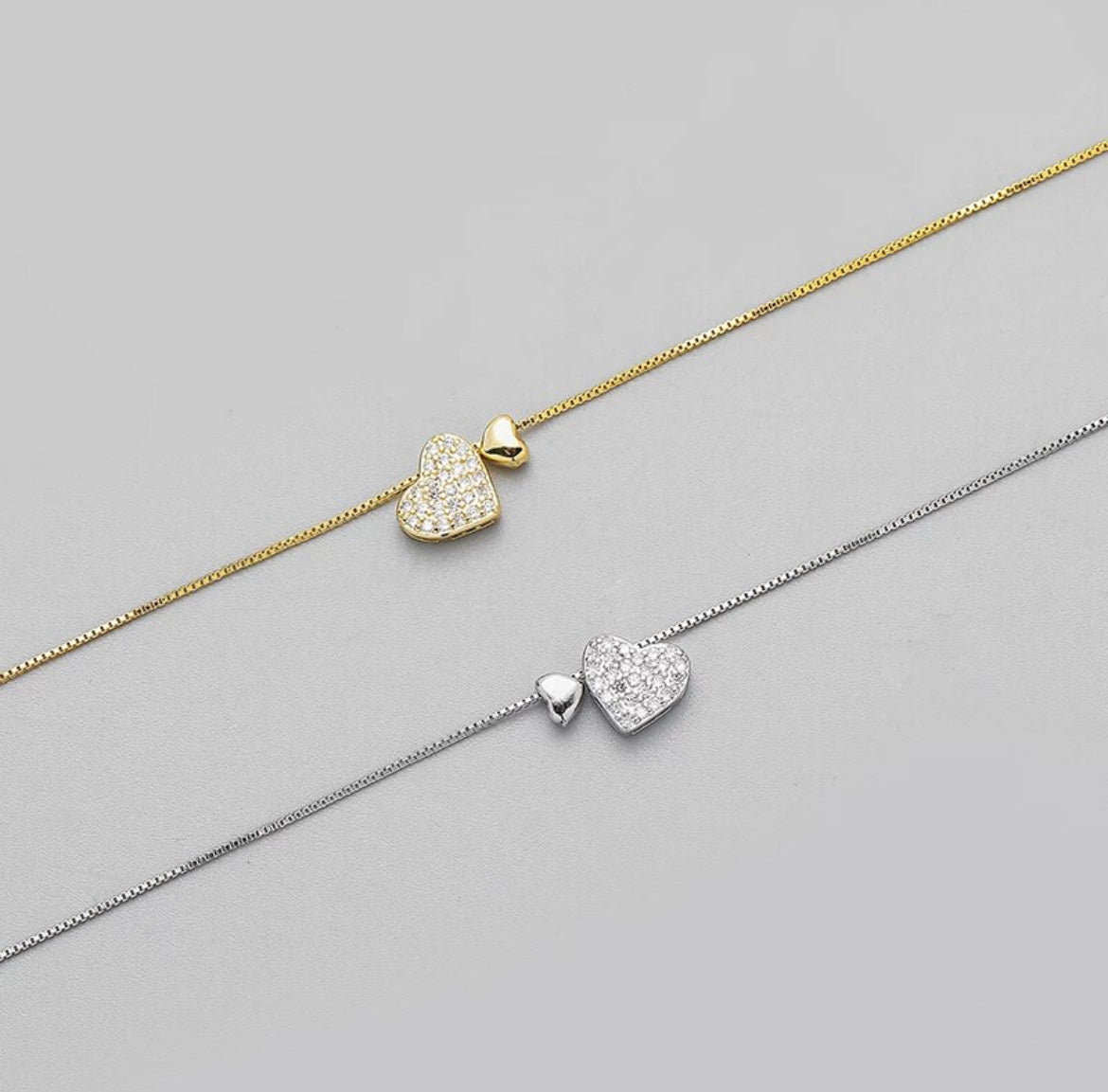 Tina Double Heart necklace