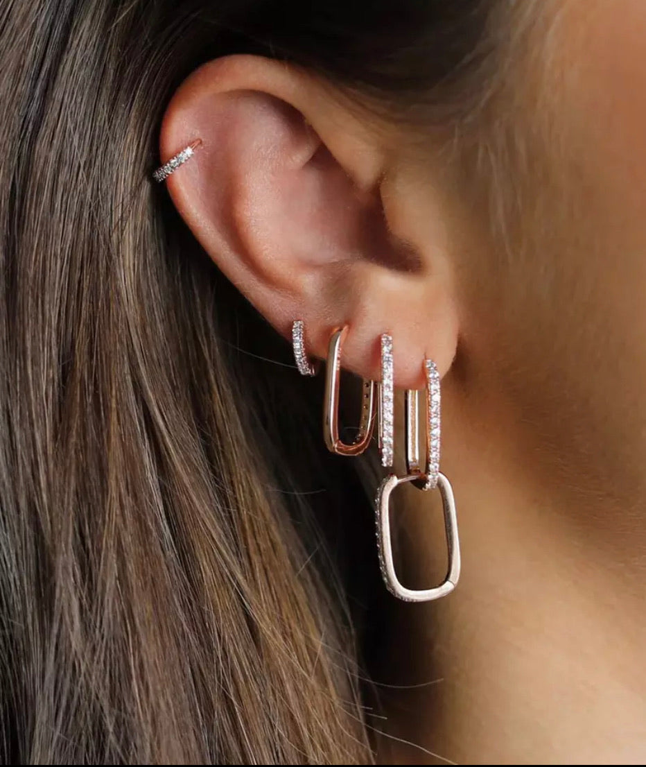 Link Drop Earrings Sterling Silver