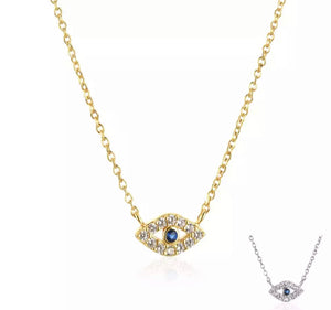Small- Mini Eye Necklace Sterling Silver