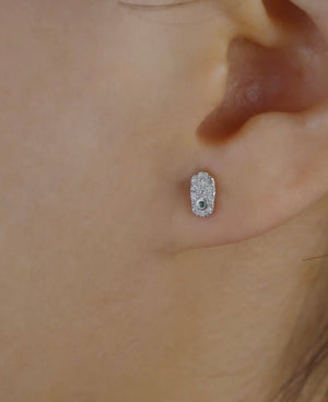 Hamsa Stud Earrings Sterling Silver